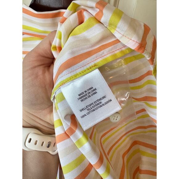 FAVORITE DAUGHTER NWT The Ex-Boyfriend Shirt Sorbetto Stripe Sz Medium $195 MSRP - Picture 6 of 9